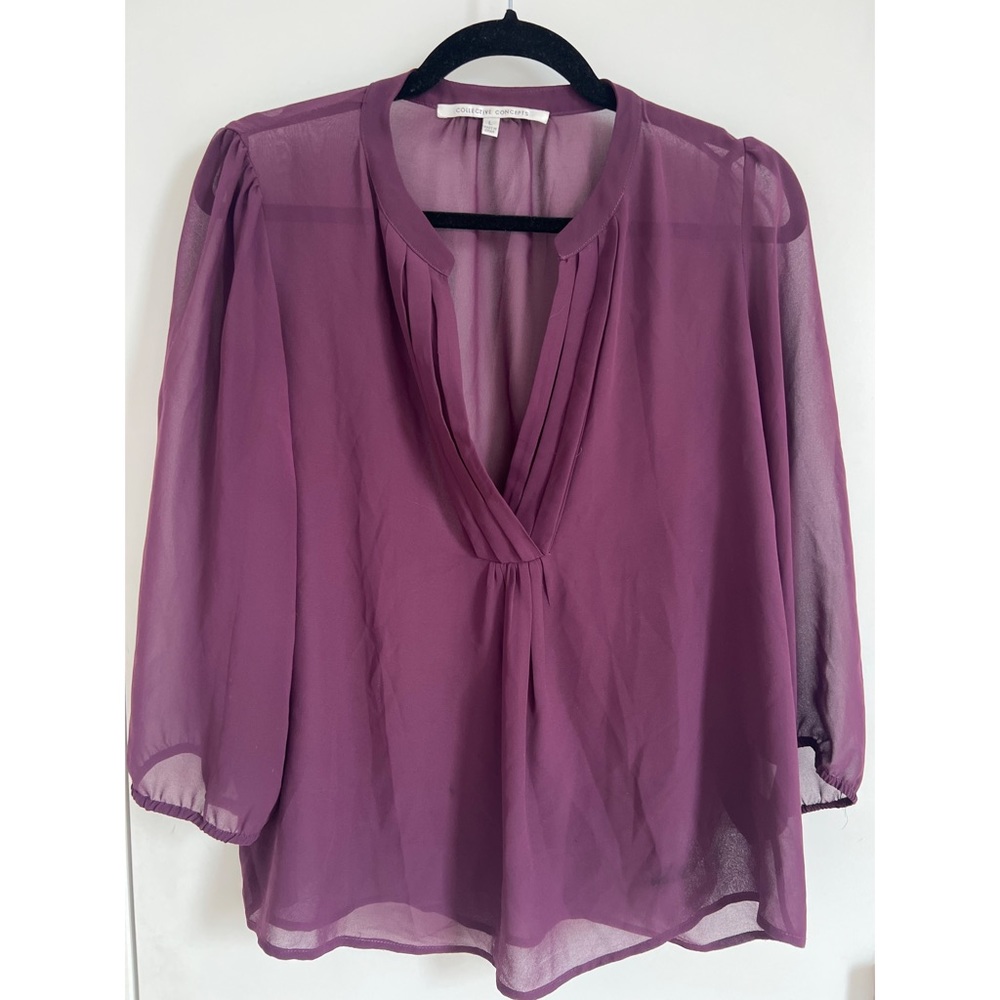 Sheer Purple Blouse